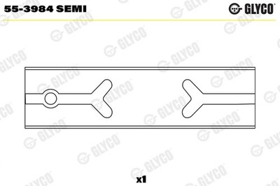 1x GLYCO 55-3984 SEMI Lagerbuchse Pleuel für Land Rover