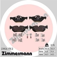 Zimmermann Bremsbelagsatz, Scheibenbremse Hinterachse FüR BMW