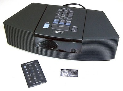  【PRO SERVICED】Bose Wave Compact Radio/CD Alarm Clock! Black~REMOTE+  GUARANTY