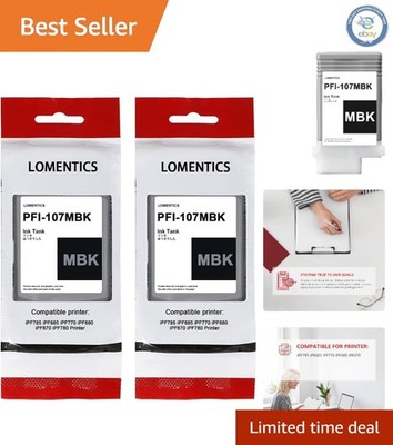 PFI-107 130ml Matte Black Ink Tank 2-Pack for Reliable Printing Performance