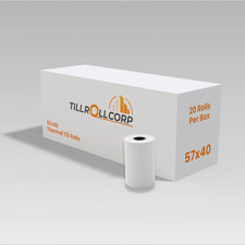 Just Eat Machine Compatible Till ROLLS Receipt Rolls thermal 57X40mm 100 ROLLS