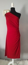 Ralph Lauren dress  One Shoulder  12 Midi Cocktail Red Polyester Spandex Midi 