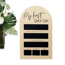 First/Last Day Of School Chalkboard School Sign, Wooden Chalkboard Board