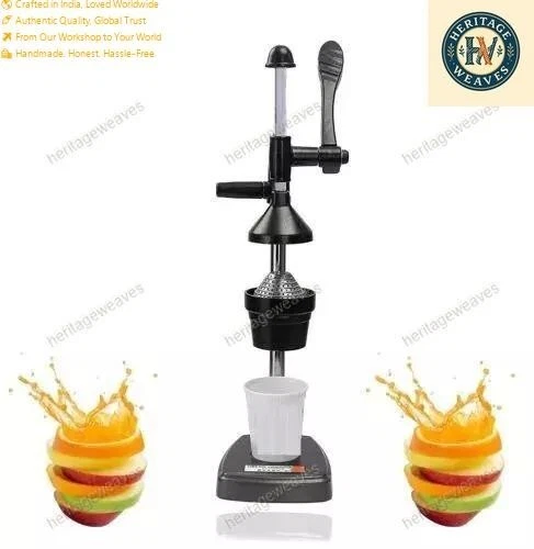 New Aluminium Hand Press Manual Citrus Juicer, Black
