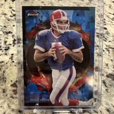 2024 Finest #204 Doug Flutie Buffalo Bills Blue Refractor /99
