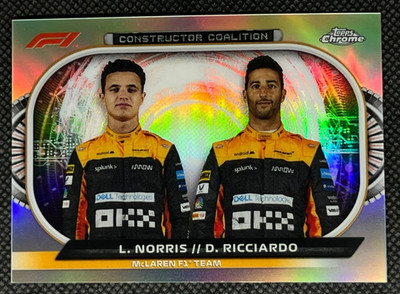 2022 Topps Chrome Formula 1 Lando Norris/Daniel Ricciardo Constructor Coalition