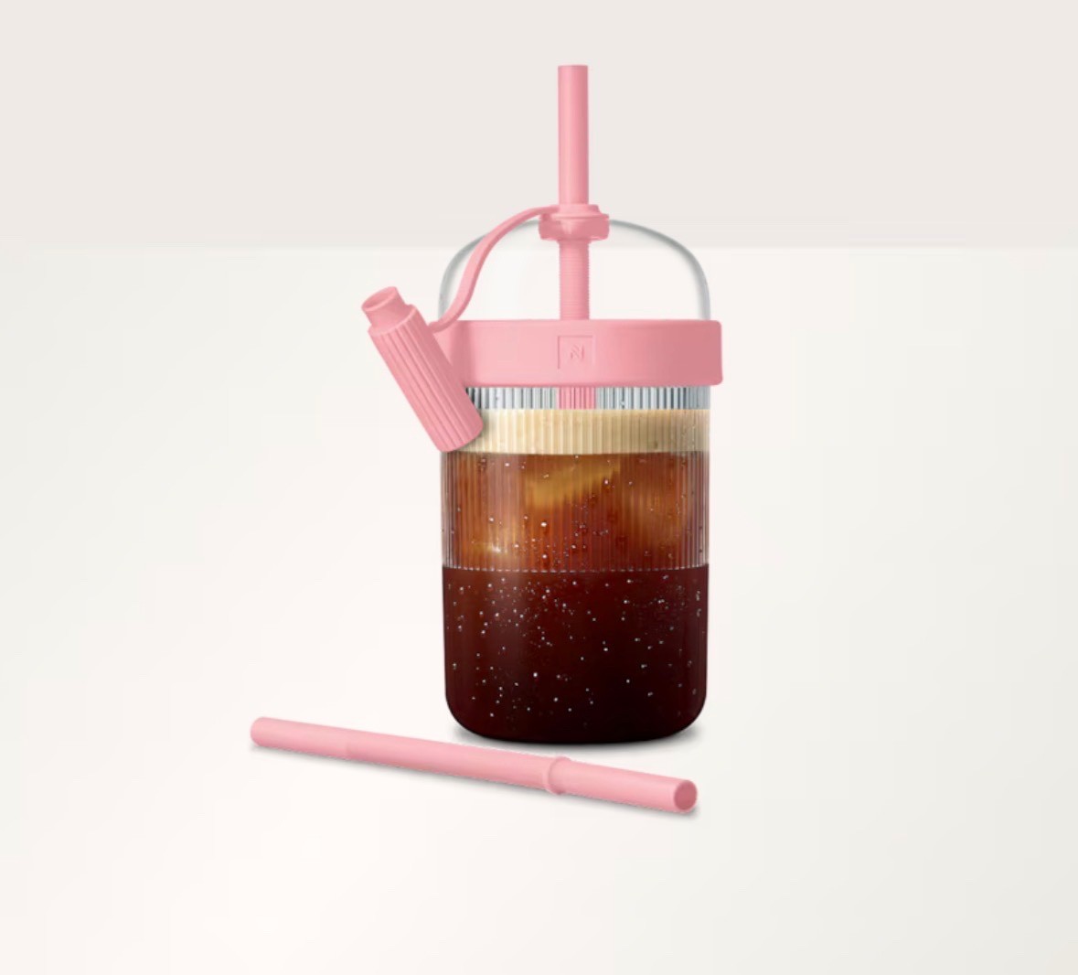 NESPRESSO - Bubble Gum Pink Iced Travel Tumbler - 540ml / 18oz