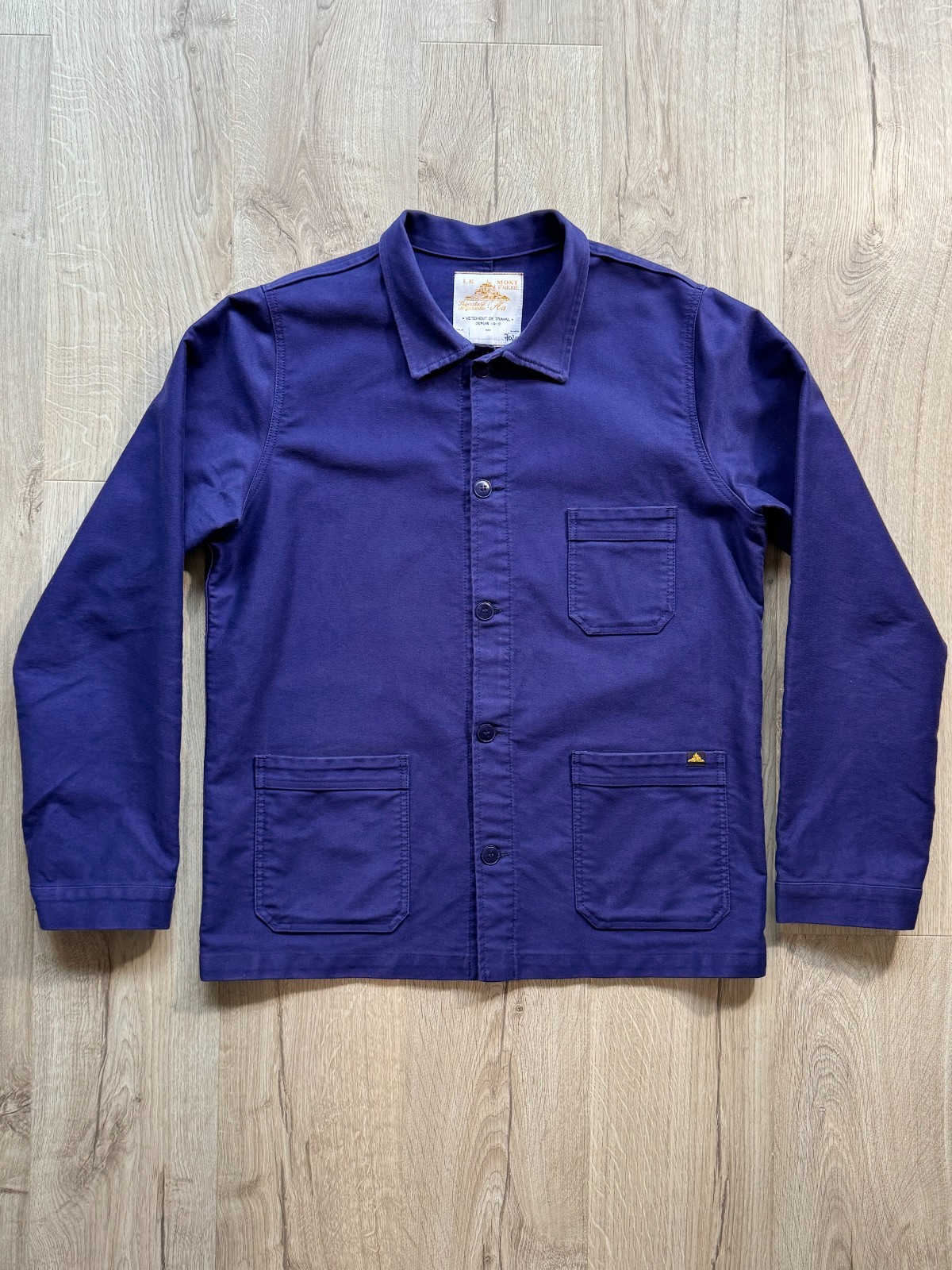 Le Mont Saint Michel “The Real Work Jacket” – Navy Moleskin – Size 50 – Used