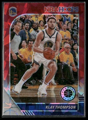 2019-20 Hoops Premium Stock #60 Klay Thompson Prizms Red Cracked Ice