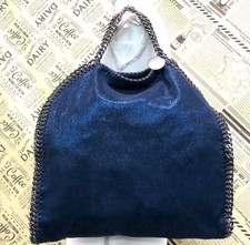 Stella McCartney Falabella Borsa Tote Bag Piccola Eco Pelle Navy Catena Donna Autentica