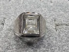 GRANDMA GRABE'S BEAUTIFUL VINTAGE STERLING SILVER 6G CZ RING SIZE 8