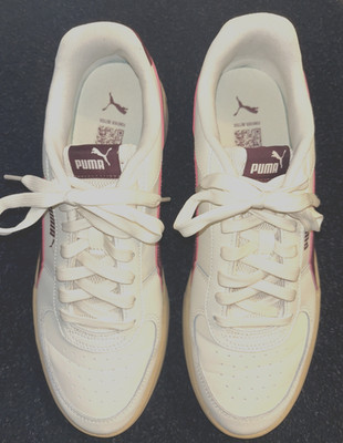 Puma Forever Better Men's Size 12 380810-46 White and maroon faux leather upper