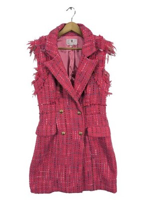 FOREVER UNIQUE Wickelkleid Damen Kleid Gr. DE 38 pink Casual-Look