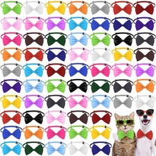 Huhumy 240 Pcs Dog Bow Ties with Adjustable Collar 20 Colors Puppy Neck Bows ...