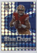 2021 Panini Mosaic Blue Chips Mosaic Prizm Trey Lance #3 12p0