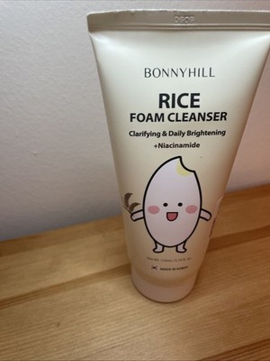 BONNYHILL Face Rice Foam Cleanser Clarifying & Daily Brightening Niacinamide