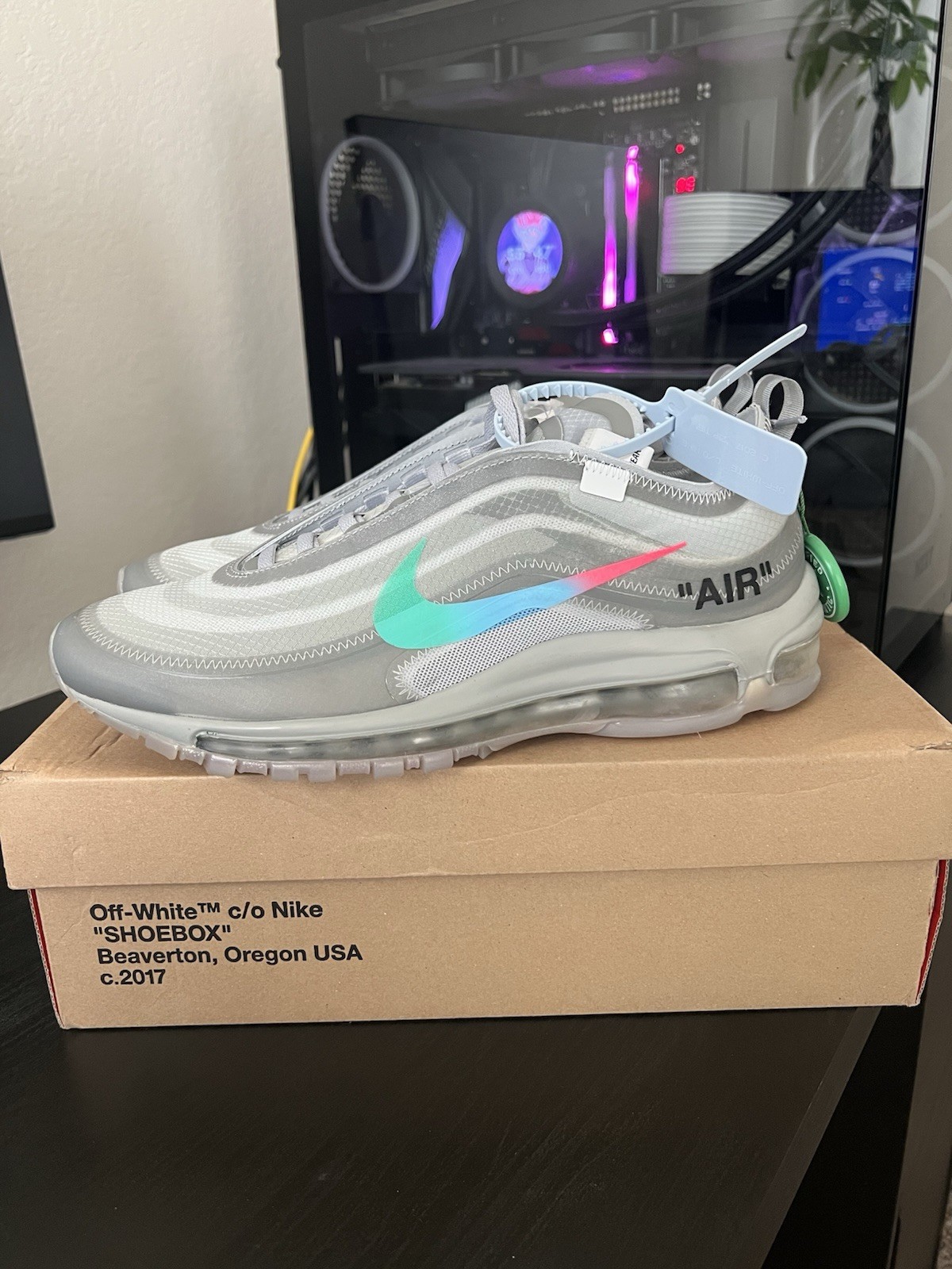 OFF WHITE X NIKE Taglia 9 5 Nike Off White x Air Max 97 Menta