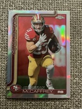 2025 Topps Chrome Christian McCaffrey Silver Refractor 49ers 🔥🔥