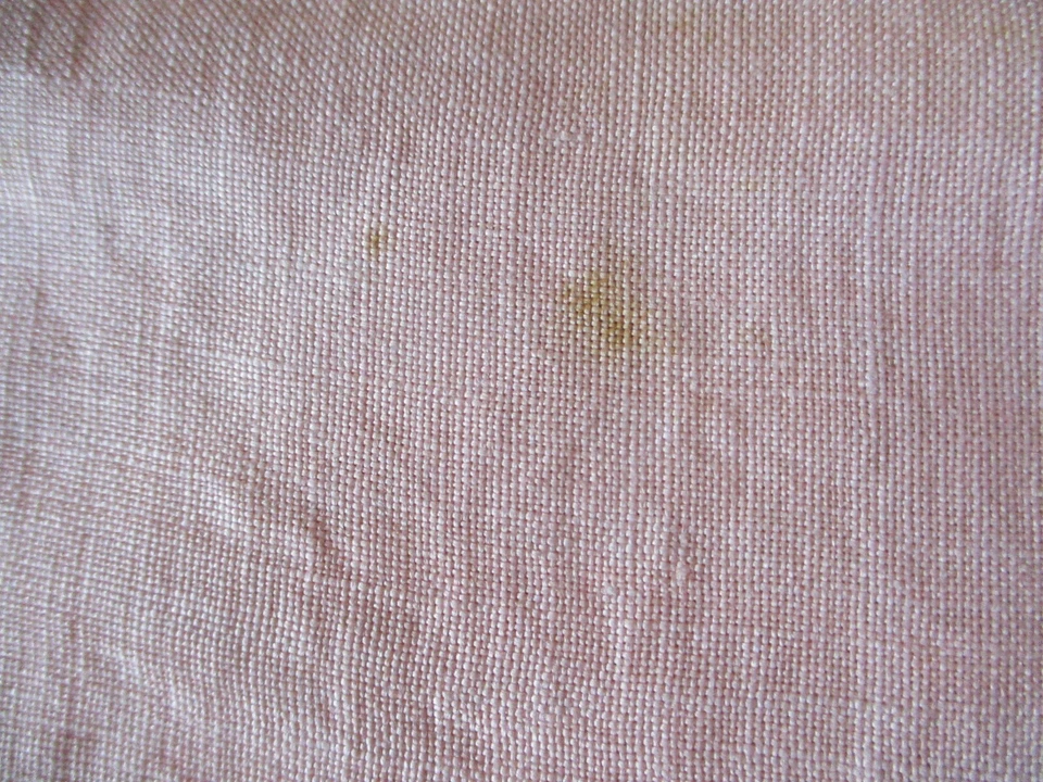 Pochette à linge range pyjama ancien fleurs brodées lin  36 x 38 cm N°16 rose - Photo 3/4