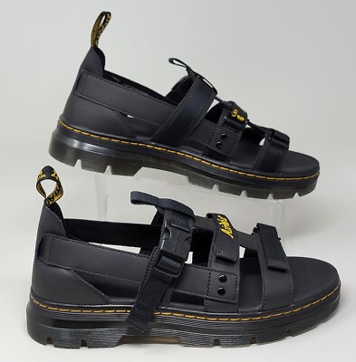 Dr. Martens Pearson Black Element + Webbing Sandals Men's US