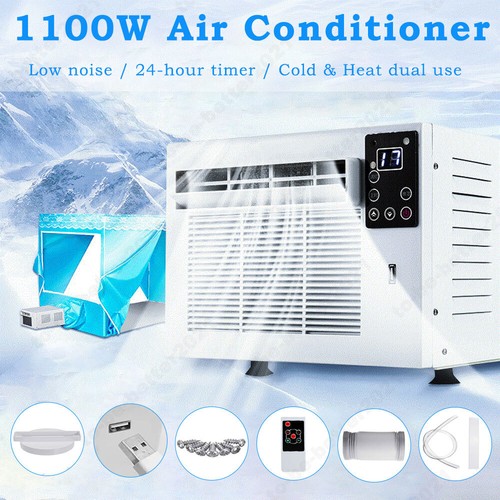 1100W 3754 BTU Portable Air Conditioner Cooling Heater For Camping Pet Tent Room