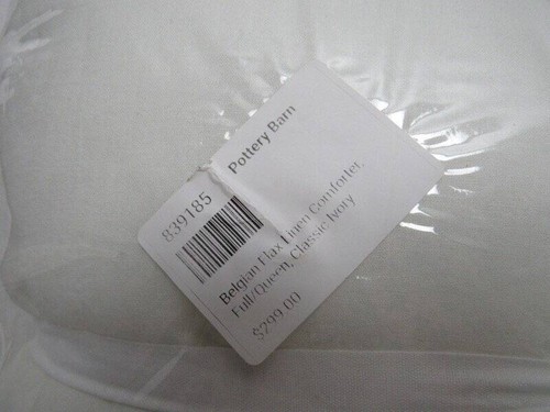 Edredón Pottery Barn lino belga, Full Queen clásico marfil nuevo con etiquetas - Imagen 6 de 7