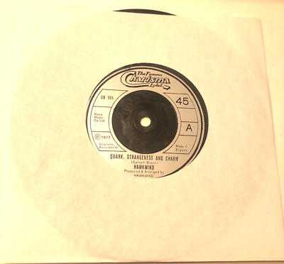 Hawkwind 7'' Record 45 Uk impor Quark Strangeness And Charm / The Forge Of Vulcan