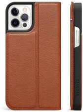 DECODED Wallet Case - iPhone 12/12 Pro Phone Case with Card Holder - Light Br...