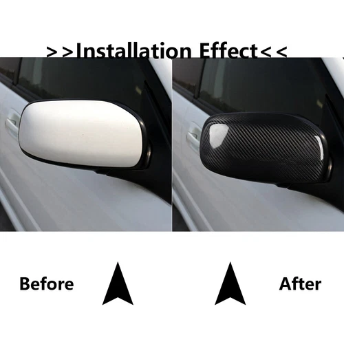 Real Carbon Fiber Rearview Mirror Cover Cap for Subaru Impreza WRX 2004 - 2007 - Picture 3 of 10