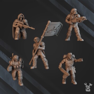 Green Hell Division Lead command - DakkaDakka Store/Sci-fi/Table top Miniatures