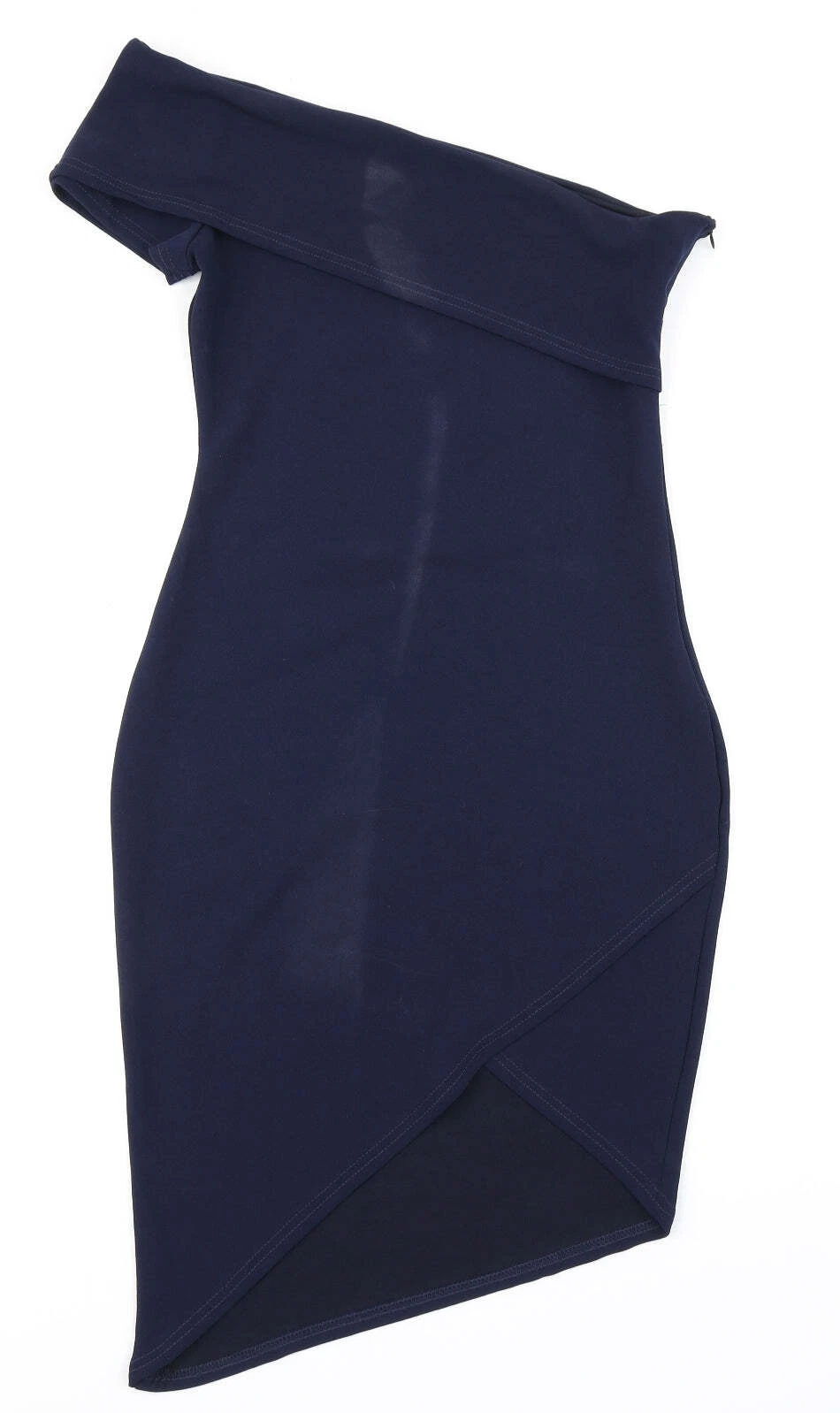Bodycon da donna blu poliestere Missguided taglia 10 cerniera a spalla