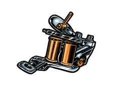 TATTOO MACHINE INK TAT GUN BODY ART CAR Truck Boat Window BUMPER STICKER DECAL