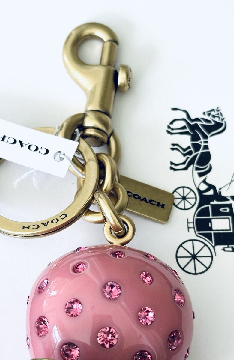 NWT COACH PINK CRYSTAL MOUSE BRASS CAX70 | eBay