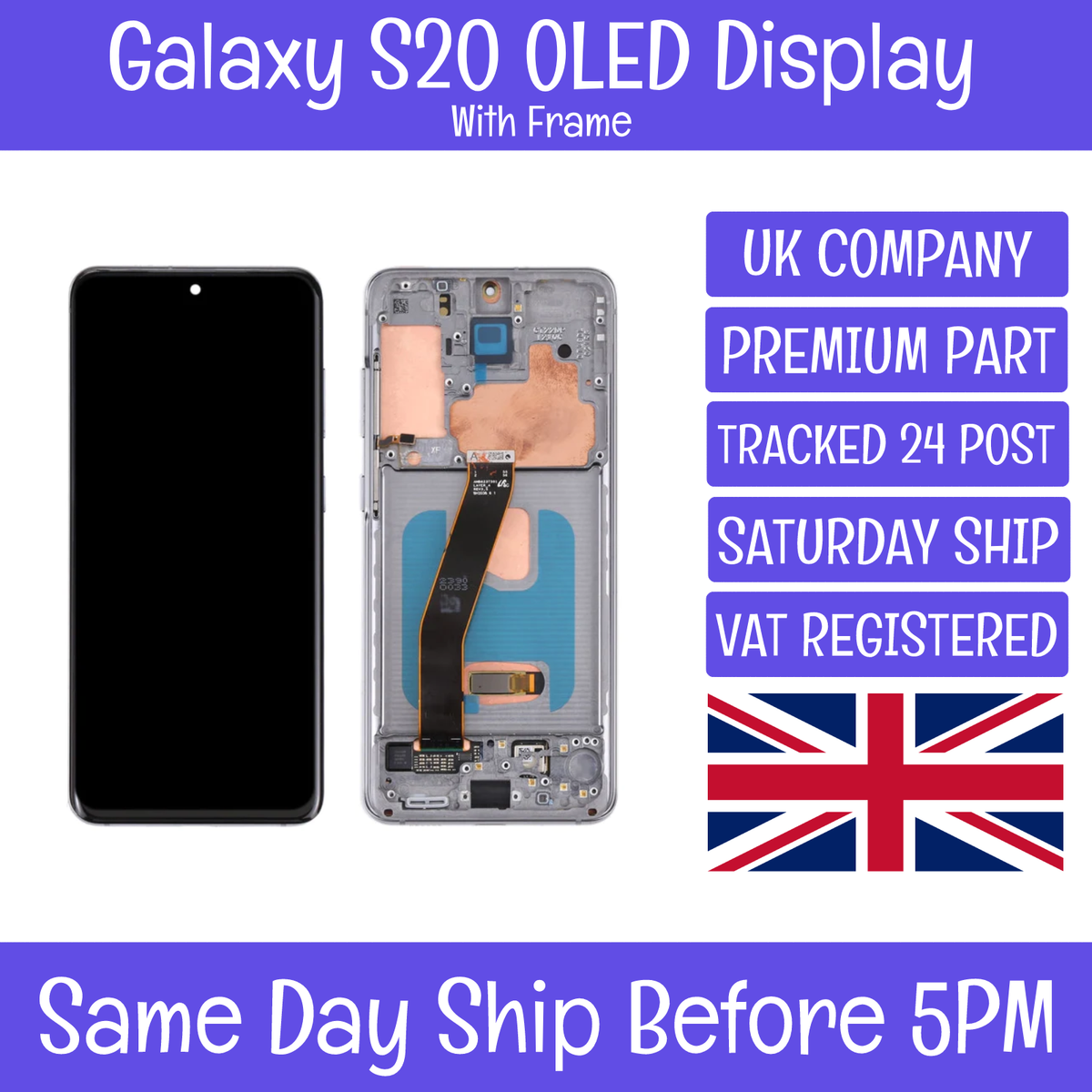 Samsung Galaxy S20 4G+5G SM-G980/G981 OLED LCD Screen Display