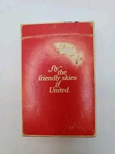 United Airlines Red "Gin" Deck Playing Cards US Card Co. Fly the Friendly Skies