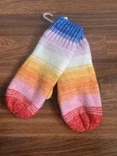 80s inspired multicoloured striped mittens #vintage #80s #striped NWT Old Navy