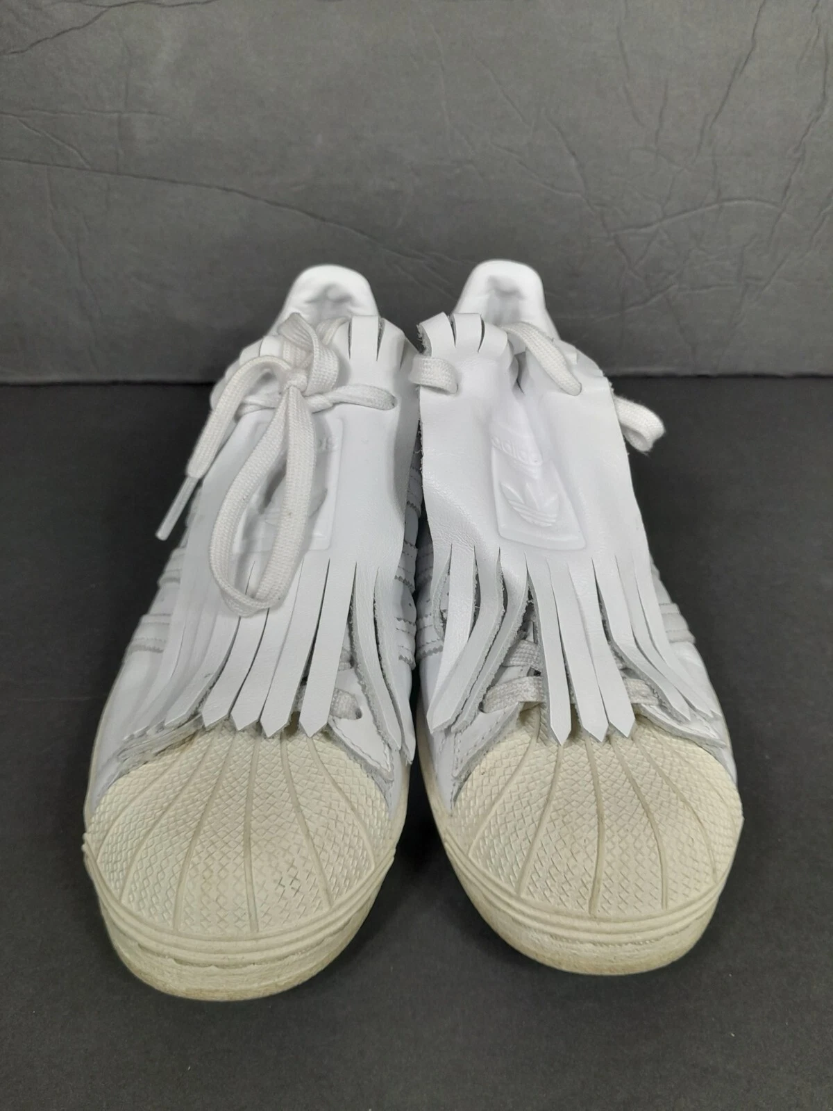 Scarpe Adidas Superstar Kiltie bianche in pelle conchiglia da donna taglia 8 FV3421