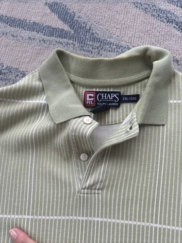 chaps ralph lauren XXL Polo Green Stripes EUC - Picture 3 of 9