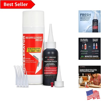 Industrial Grade CA Glue Kit - Filling Wood Knots and Voids with Accelerator