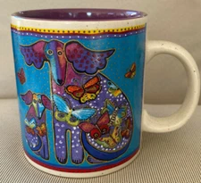 Coffee Mug Laurel Burch Wine Things 2004 Friendship Wing Heart Butterfly Dogs