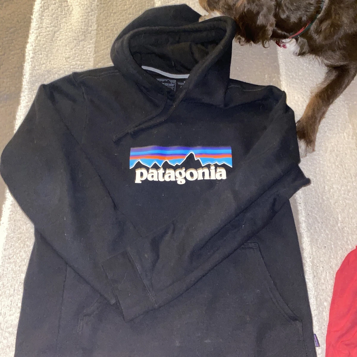 PATAGONIA Hoodie SWEATSHIRT XXL pullover MENS Black Hiking Snowboard 2XL