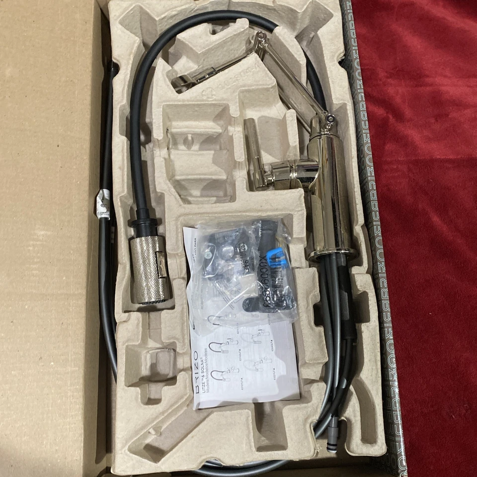 Brizo 63243LF-PN Artesso 拉下厨房龙头抛光镍币 — 第 2/3 张图片