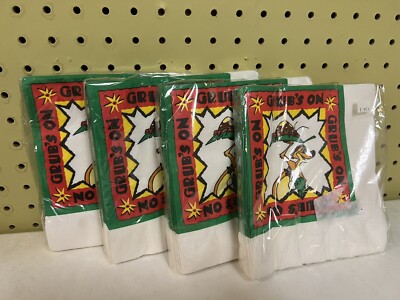 Lot Of 4 VINTAGE NAPKIN  PACK -DISNEY-The Lion King's Timon, ''Grub's On'' 90 s