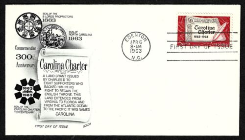 USA, SCOTT # 1230, FLEETWOOD FDC COVER OF 1963 CALIFORNIA CHARTER - Picture 1 of 1