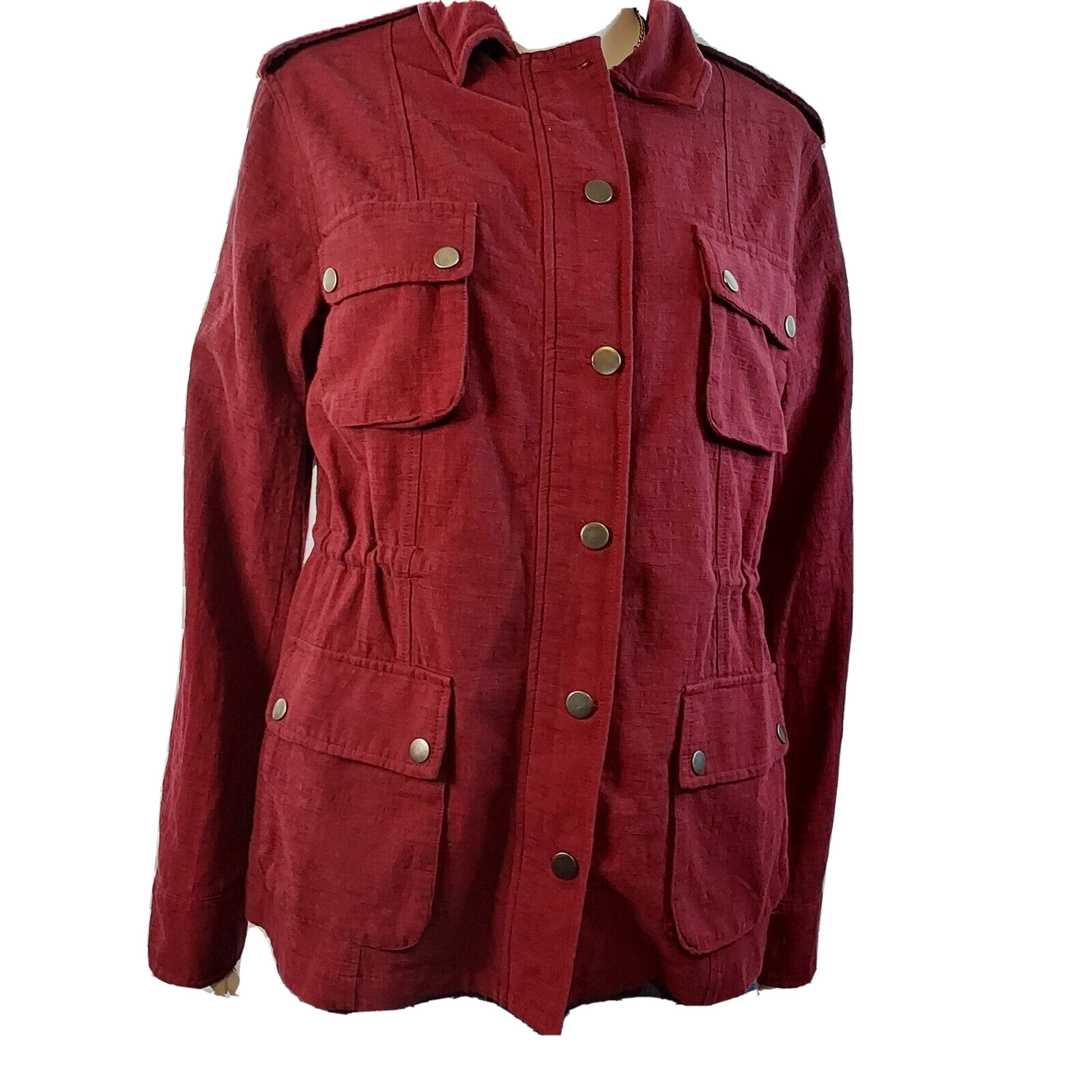 Blu Pepper Utility Jacket Button Zip Drawstring P… - image 1