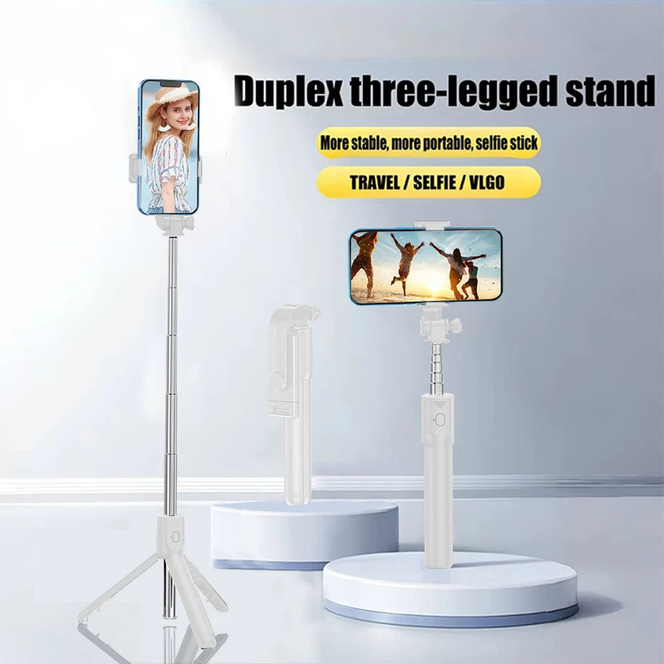 Selfie Stick Tripod Bluetooth Wireless Remote Cellphone Mount Holder Stand - Image 2 of 4