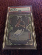 2021 Panini Prizm CAMO Davis Mills RC /25 PSA 9 AUTO SSP 🔥💎