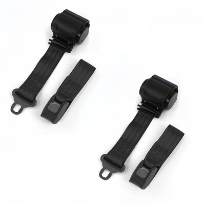 Ford Mustang 1971 - 1973 Standard 2pt BK Retract Bucket Seat Belt Kit-2 Belts