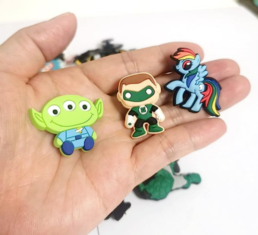 50 Mixed Pvc Shoe Charms Lot Different Charm Fit For Cro Jibbitz