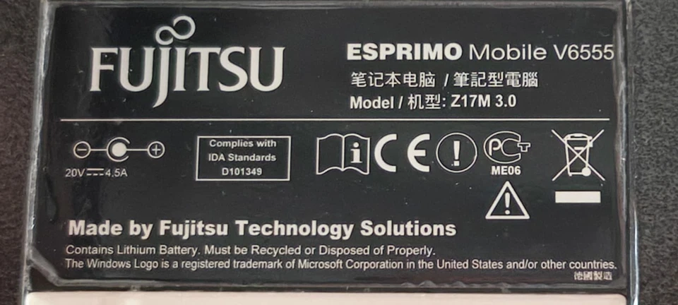 Fujitsu Esprimo Mobile V6555 Z17M 3.0 Hard Rock Cafe - Bild 4 von 4